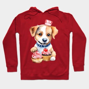 Cute basset hound dog with candies and cakes gift ideas for all Hoodie